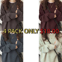 4-Pack (Mocha Brown+White+Dark Gray+Wine Red)