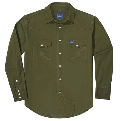 ✨Hot Sale✨Men's Long Sleeve Stone-Washed and Pre-Washed Denim Work Shirt