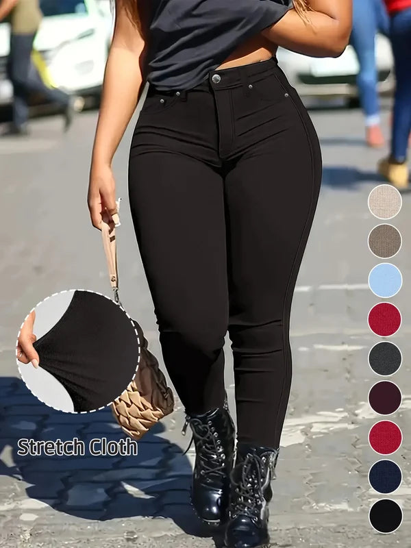 ✨Women's Button-Fly Skinny Pants with Pockets✨