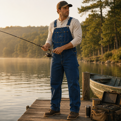 💝💝Last Day Promotion🔥Men's Denim Bib Overalls,  Workwear with Adjustable Straps and Convenient Tool Pockets