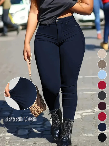 ✨Women's Button-Fly Skinny Pants with Pockets✨