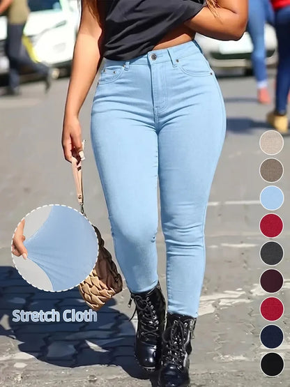 ✨Women's Button-Fly Skinny Pants with Pockets✨