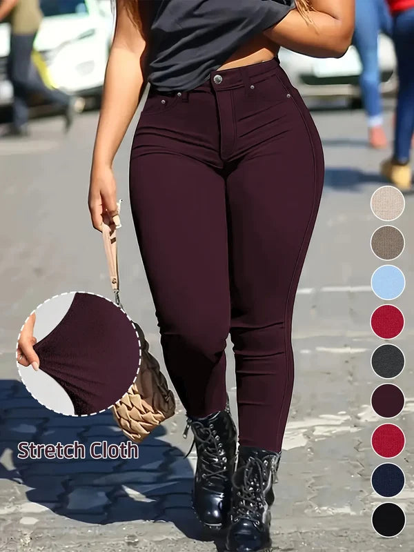 ✨Women's Button-Fly Skinny Pants with Pockets✨