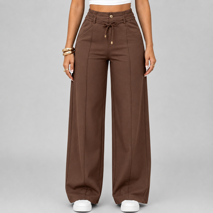 ⚡New Summer Drawstring High Waist Wide Leg Pants