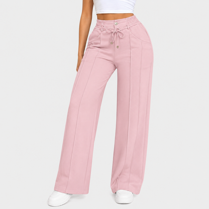⚡New Summer Drawstring High Waist Wide Leg Pants